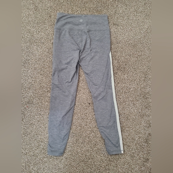 Athleta Chaturanga Striped Mesh Side Athletic Leggings - Picture 4 of 6